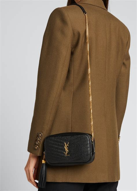 Saint Laurent Lou Mini YSL Grain de Poudre Camera Crossbody 